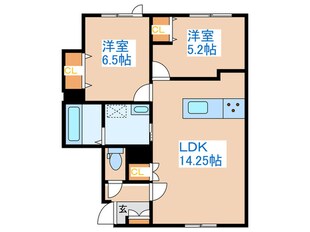 タウンハウス西野参番館の物件間取画像